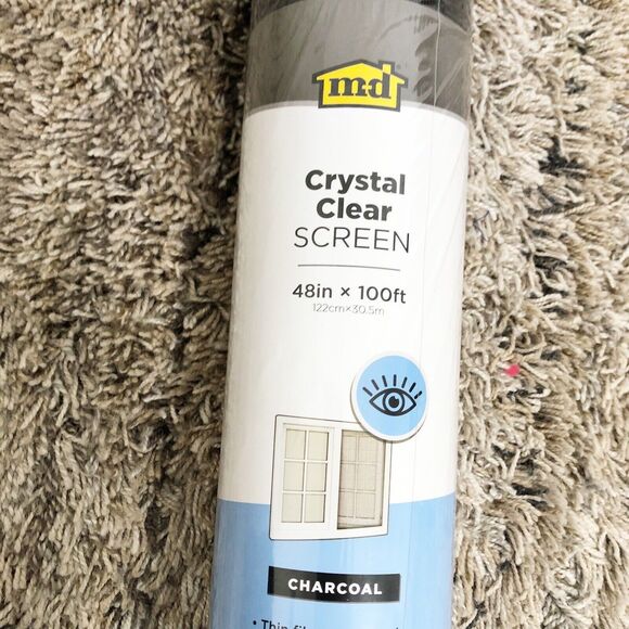 MD Crystal Clear Screen Charcoal Gray 48” X 100’ X 4’ Feet Tall Unopened - Picture 7 of 8